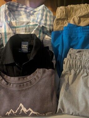 Size 10-12 Boys Lot Mix Of Dressy Shirts Active Pants And Shorts